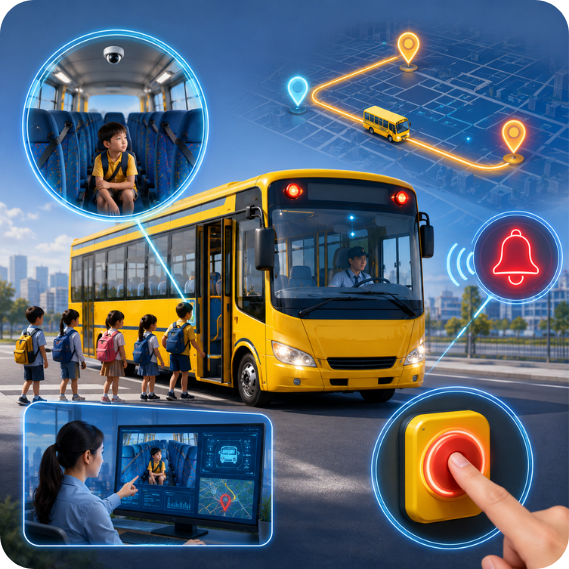 Giải ph&aacute;p quản l&yacute; & điều h&agrave;nh Xe đưa đ&oacute;n học sinh