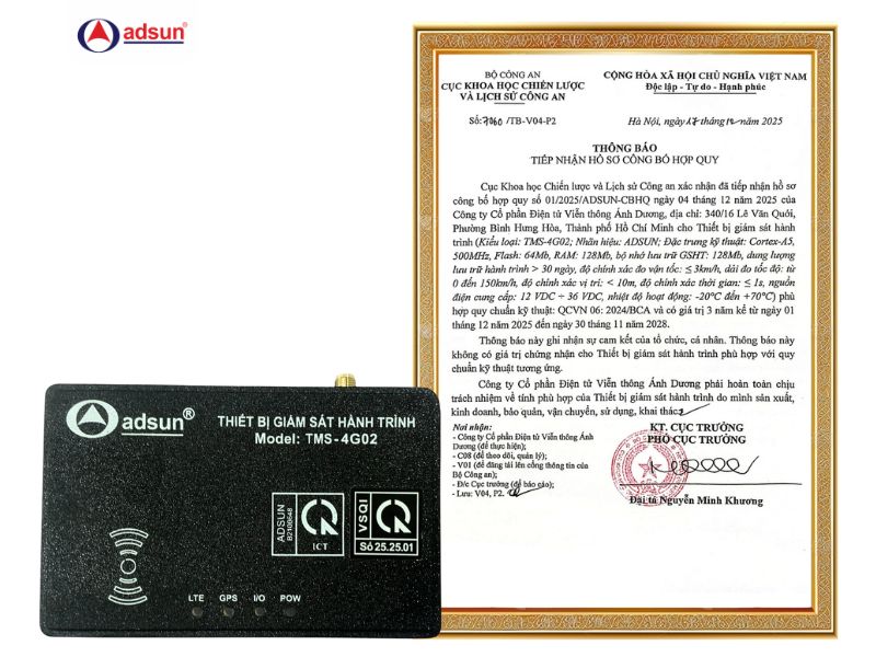 Thiết bị giám sát hành trình TMS-4G02-1