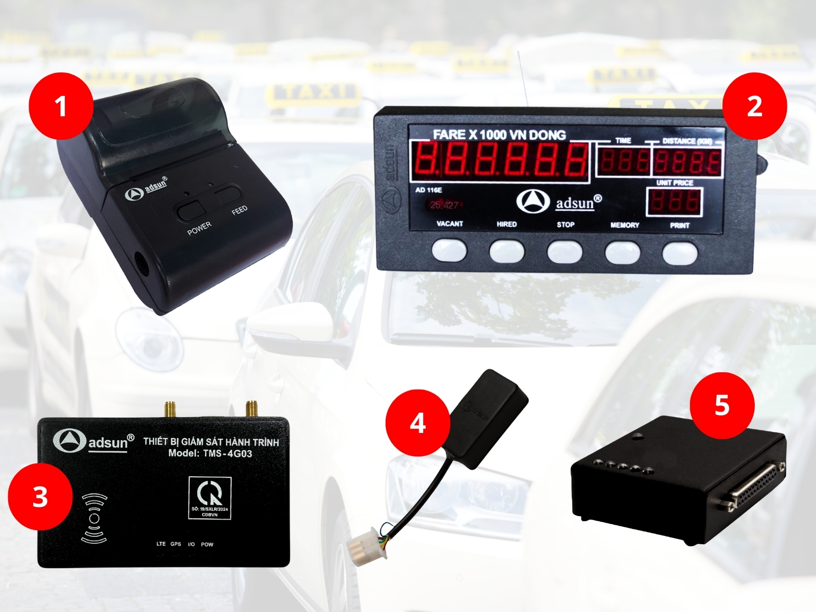 Giải pháp quản lý taxi trọn gói của Adsun