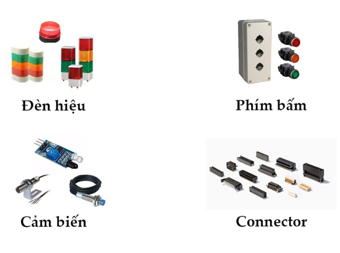 Đèn hiệu – Phím bấm – Kết nối (connector) – Cảm biến