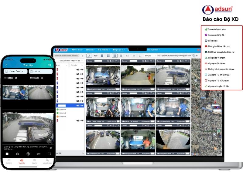 Xem trực tiếp, xem lại video, hình ảnh từ camera trên xe Xem trực tiếp, xem lại video, hình ảnh từ camera trên xe
