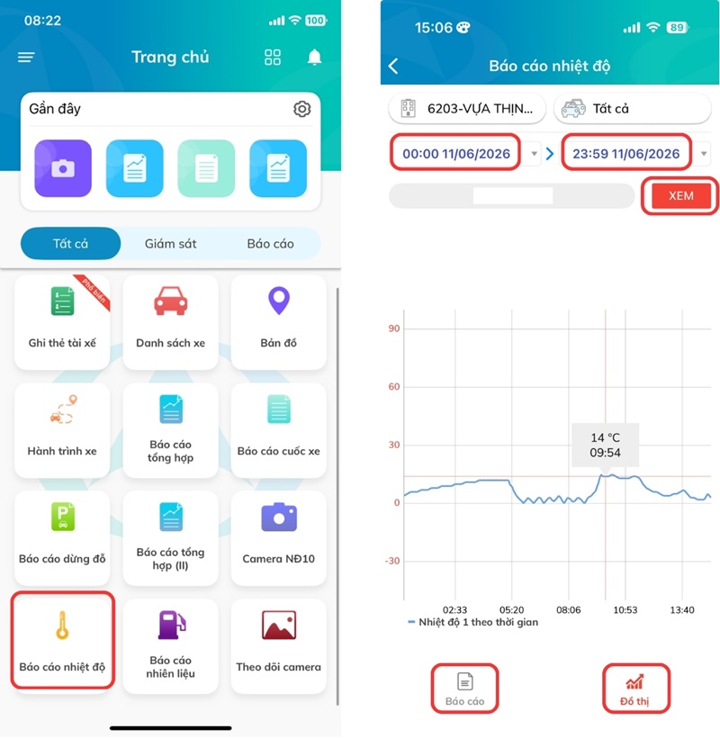 4.1 app Báo cáo nhiệt độ