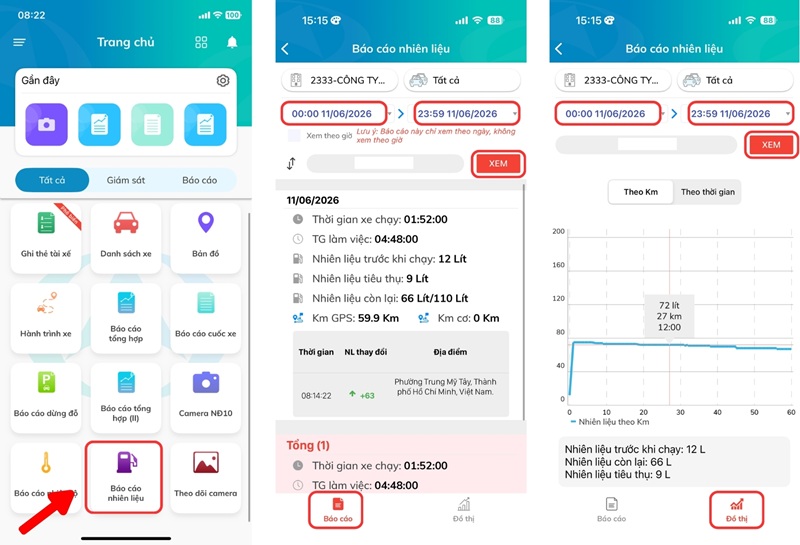 4.2 app Báo cáo nhiên liệu