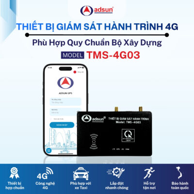 Thiết bị giám sát hành trình đạt chuẩn Bộ Xây dựng model TMS-4G03