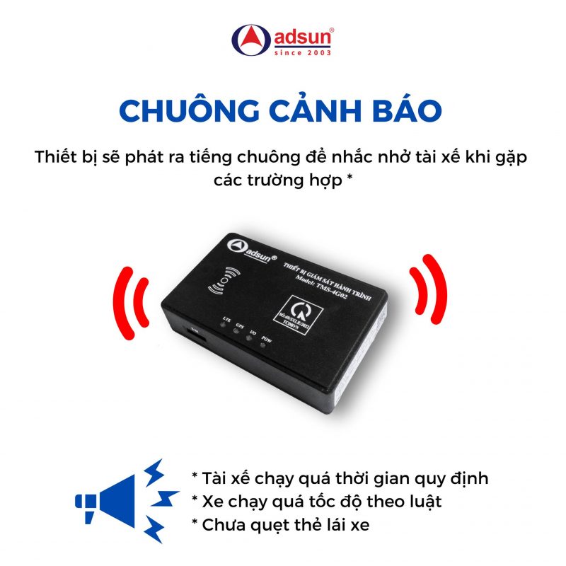 Thiết bị định vị hơp chuẩn Bộ GTVT có chức năng cảnh báo